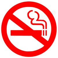 1 x No Smoking Logo Decal Cut Sticker-140mm x 140mm-Self Adhesive Vinyl Sign-Car,Taxi,Cab,Restaraunt,Takeaway,Shop 